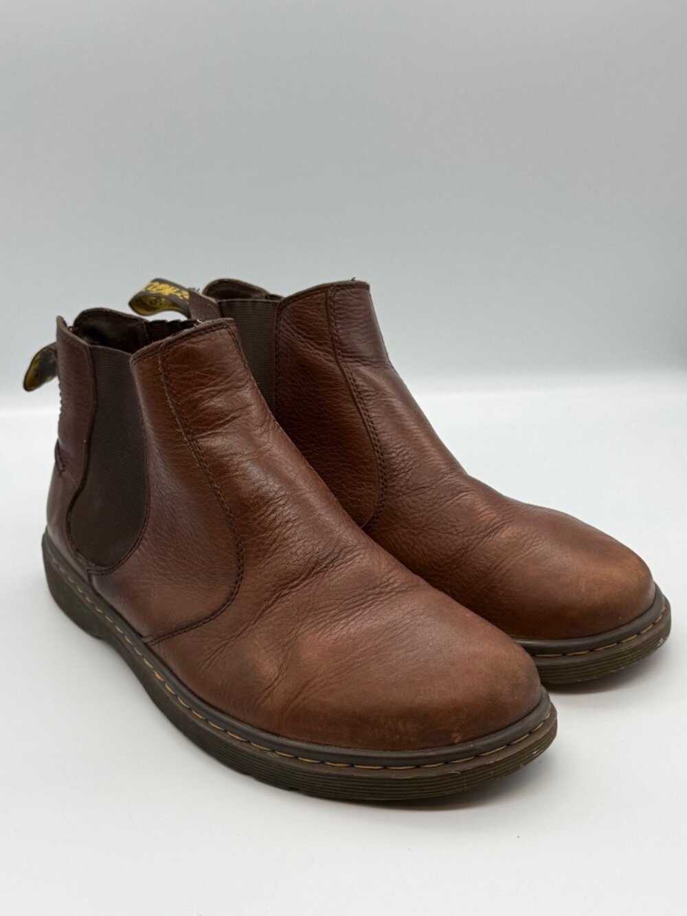 Dr. Martens Men's Lyme Chelsea Boots 6" Slip On Brown AW004 KV 09 R Sz 11 *Read*